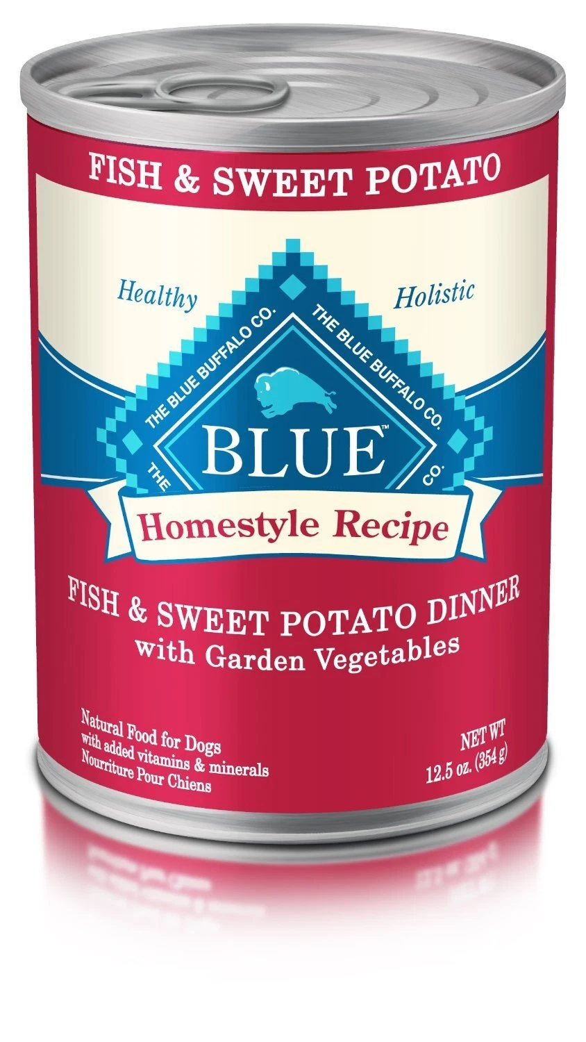 BLUE Homestyle Recipe Wet Dog Food Fish Sweet Potato Pack of 12 Cans 12.5oz