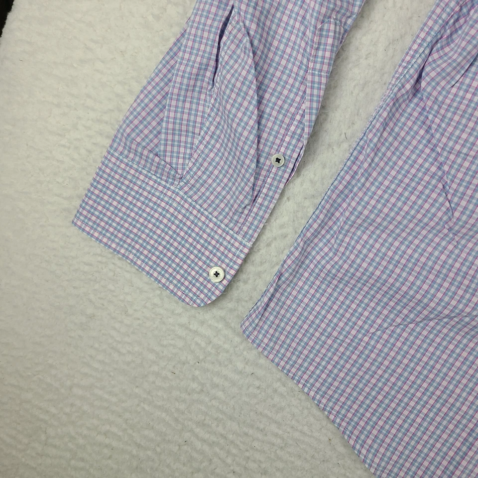 UNTUCKit рубашка мужская большой синий фиолетовый клетку производительности платье на пуговицах - Изображение 2 из 4