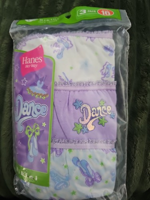 #ad #ad Vintage Kmart Hanes 3 Pair Girls Underwear Panty Size 16 Dance Theme $11.99