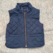 Crewcuts Boys Navy Blue Quilted Zip Up Vest Size 2 Classic Preppy Outerwear