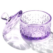 BOMOQING Nail Dappen Dish with Lid, 60ml Large Monomer Dish, Purple