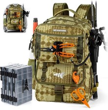 KastKing BaitSpace 50L Fishing Tackle Backpack with Removable Bait Binder