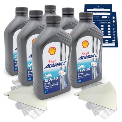 6 Liter original Shell Advance 4T Ultra 15W50 Motoröl Motorrad 600041556