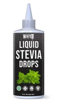 WHYZ Liquid Stevia Drops Natural Stevia Extract Pure Sweetener Gluten Free 8 Oz