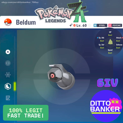 Pokémon Z-A Desseliande 6IV Shiny Strat ✨Baron - Nintendo Switch - Neuf