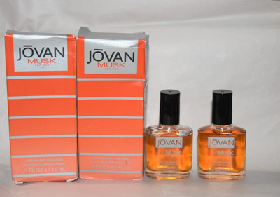 2X NIB Jovan musk Aftershave cologne .5 each - Imperfect