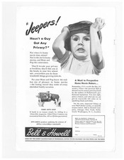 1946 Vintage Print Ad - Bell Howell / Hamilton 10"x7"