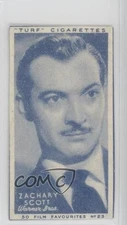 1948 Turf Film Favourites Tobacco Zachary Scott #23 z6d