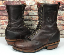 Vintage Chippewa 20035 Brown Leather Packer W...