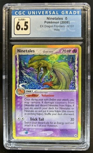 2006 Pokemon EX Dragon Frontiers Ninetales Delta Species Reverse #8/101 CGC 6.5