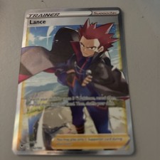 Pokemon Card TCG LANCE 192/195 Silver Tempest Full Art Holo Trainer
