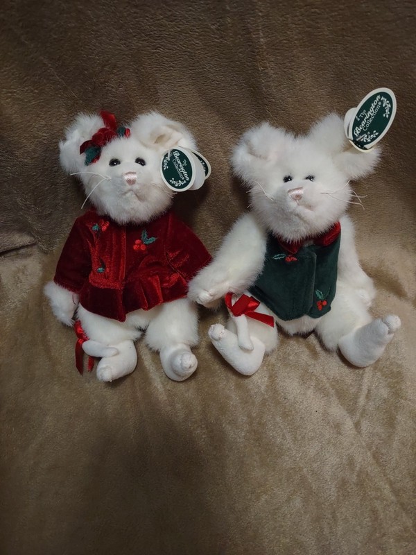 Bearington Collection Plush Mice - Lot Of 2 - "Holly" & "Barry". Exc..Condition
