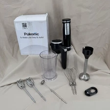 Cordless Hand Mixer Hand Blender Beaker Handheld Mixer W/ Frother Wisks Beaters