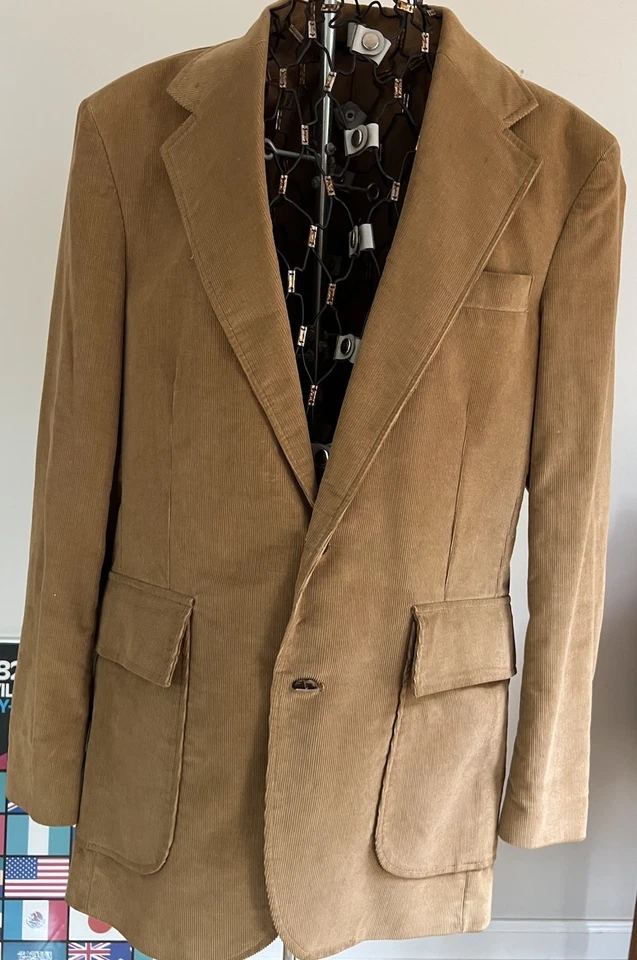 Chaqueta Blazer De Colección Años 70 Levi's Panatela Pana Talla 40L DISCO Abrigo Deportivo Tostado Foto 2 de 4