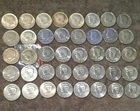 Lot of 40 Kennedy Half-Dollars Coins Including Five 1964 90% Silver