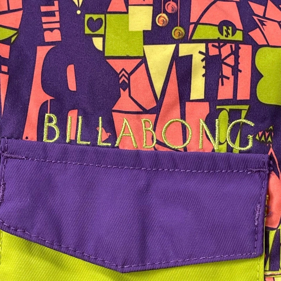 Chaqueta de esquí Billabong niñas XL 14 años rosa púrpura 8K aislante snowboard Ladybug Foto 2 de 4