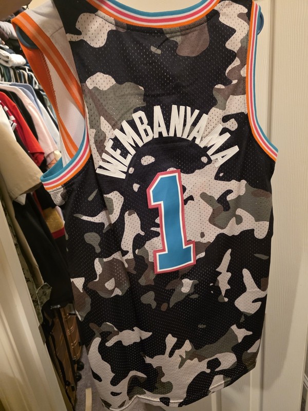 San Antonio Spurs #1 Wemby Jersey Cameo SZ XL