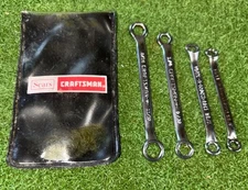 Vintage Sears Craftsman No. 9 4379 Midget Box End Wrench Set 4 Pc Set *FREE SHIP