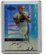 1999 Tim Couch Playoff Contenders SSD Power Blue # 34/50 Auto RC