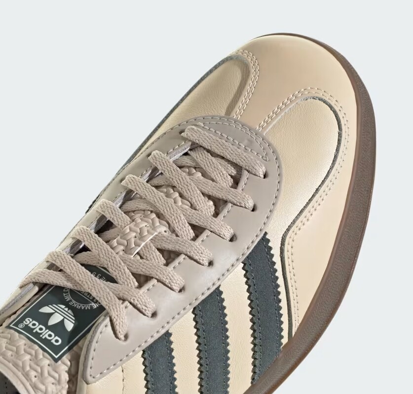 New Adidas Gazelle Indoor Shoes - Sand Strata / Legend Ivy