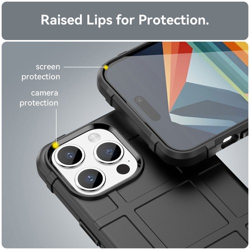 Funda de teléfono a prueba de golpes mate armadura resistente protector para iPhone 16 15 Pro Max 14 13 - Imagen 30 de 48