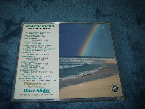 Wavesliders - In a Blue Room CD rare surf private comp Corky Carroll 1990 - Picture 2 of 5
