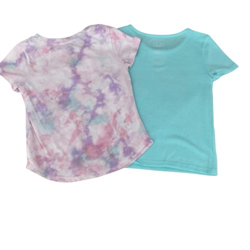 Lot of 2 Girls Knit Tops Size Small SS Turquoise Tie Dye Tom & Jerry Beach - Picture 7 of 9