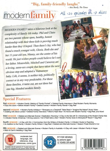 Modern Family: Seasons 1-5 (2014) DVD, Ed O'Neill, Sofía Vergara, Julie Bowen - Picture 2 of 2