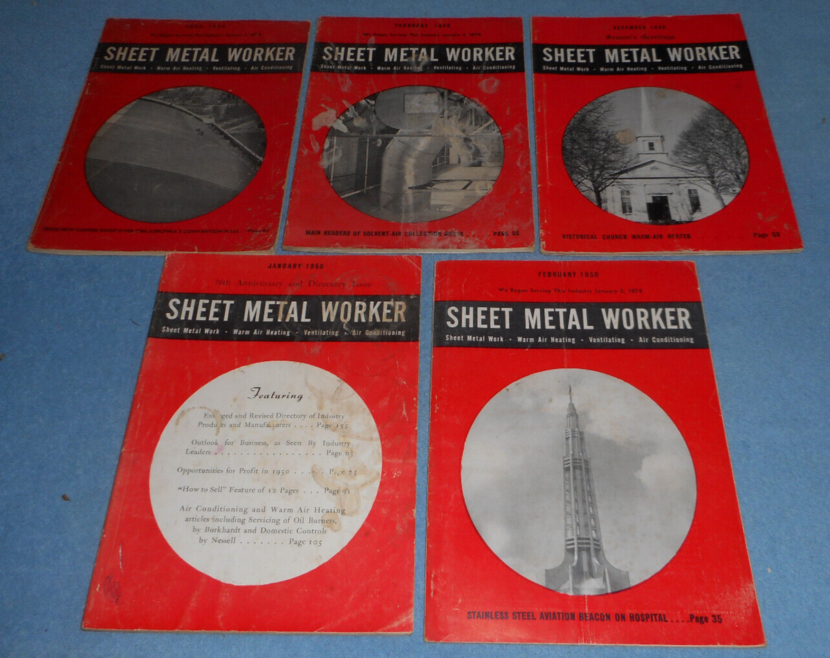 Sheet Metal Worker Magazines 1948-50 Heating Air Conditioning