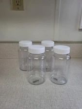 Large Plastic Medicine Bottles For Crafts Or Storage 13.5 Onces Set Of 4
