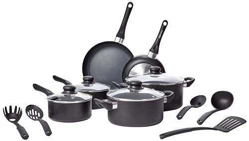 Amazon Basics Non-Stick Cookware 15-Piece Set: Kitchen Magic