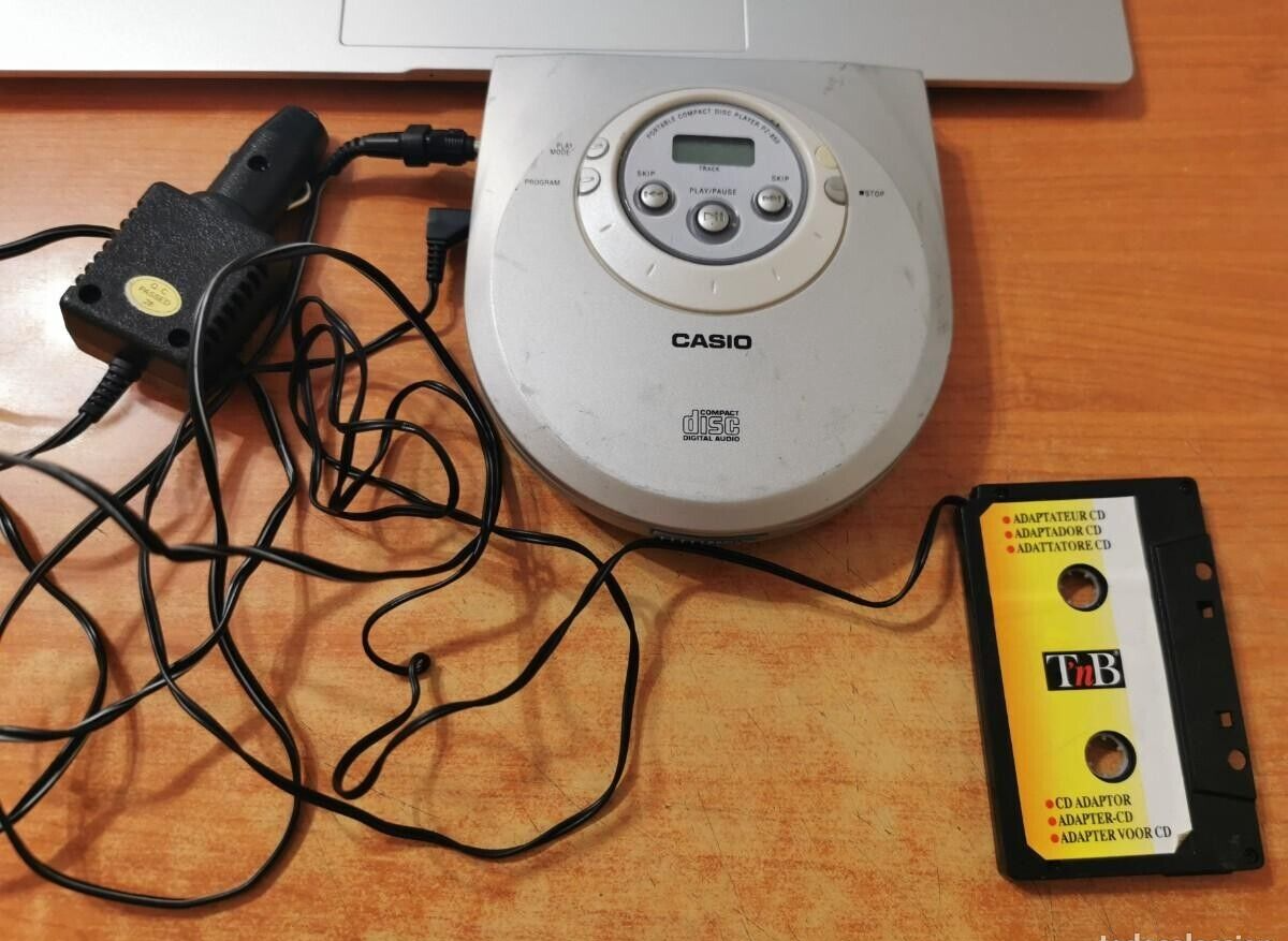 DISCMAN CASIO MODELO PZ-850 + ADAPTADOR PARA COCHE DE CASETE A CD
