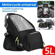 Waterproof Motorcycle Tank Bag Magnetic Motorbike Phone Holder Fuel Saddle Bags
