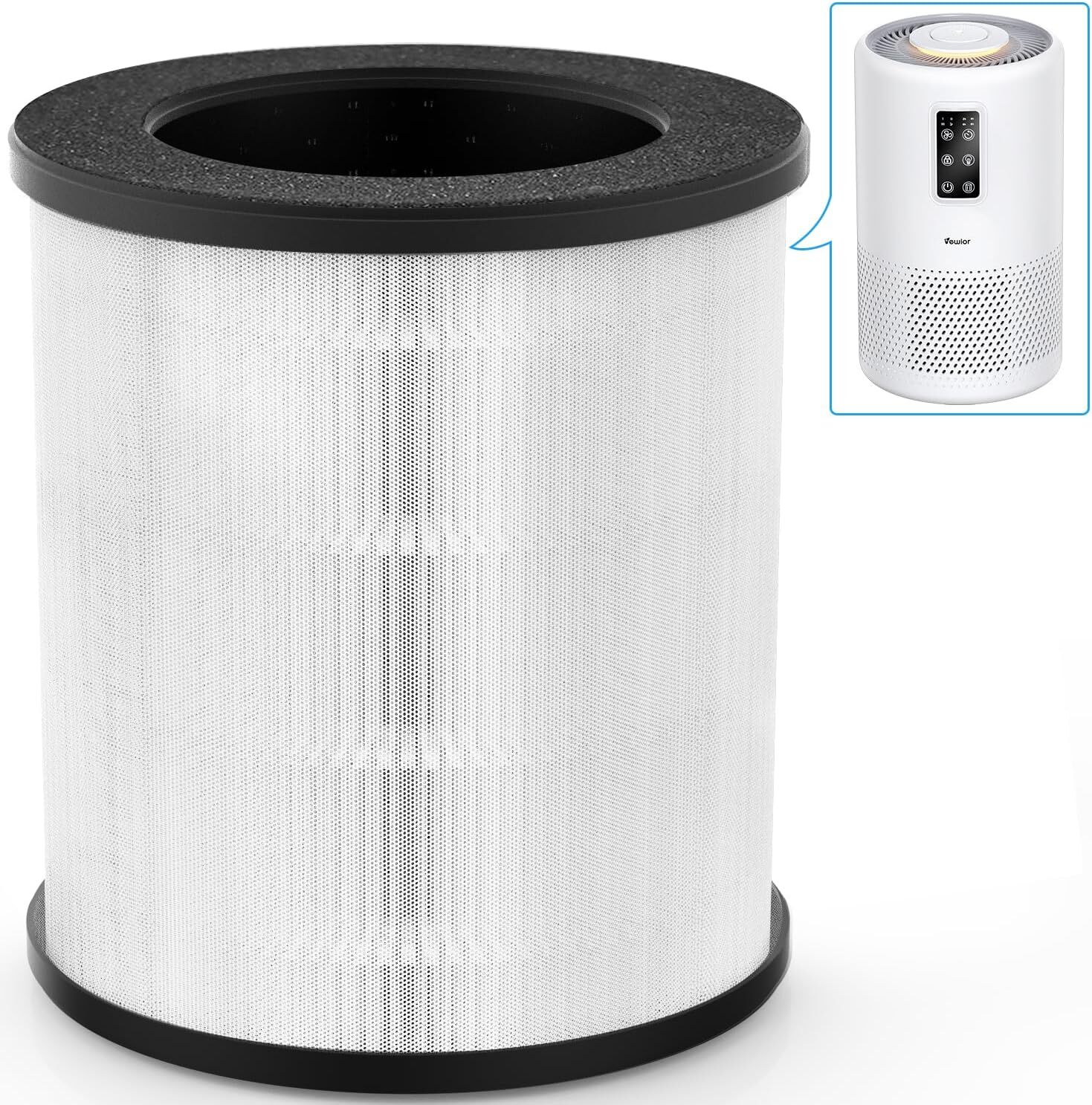 H13 True HEPA Air Purifier Replacement Filter for B-D02U Compatible Model