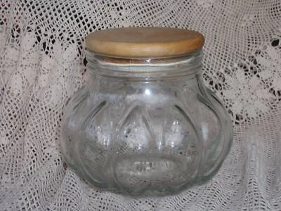 Decorative Glass Storage Jar With Lid 15 5cm Clean