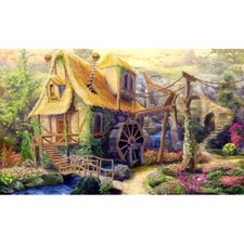 Bead Embroidery Kit Fairytale house DIY Beaded needlepoint Tela Artis
