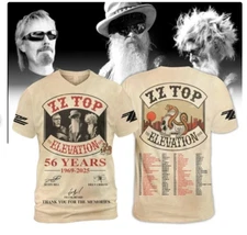 ZZ Top The Elevation Tour 56 Years 1969-2025 3D T Shirt For Men CS425