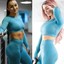 thumbnail 70 - Womens Seamless 2pcs Yoga Suit Crop Top+Leggings Bra Pants Sports Gym Set Outfit