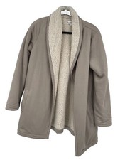 Koolaburra By Ugg Women Small Beige Fleece Lined Open Front Soft Jacket Taupe