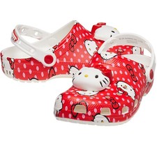 Crocs Unisex Hello Kitty Classic Clog Red Adult Women's Size 10 / Men's Size 8