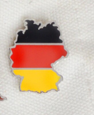 2,1x2,7 cm Deutsche Karte 2D Deutschland Flagge Brosche Gold Pin Anstecker Flaggen Deutschland