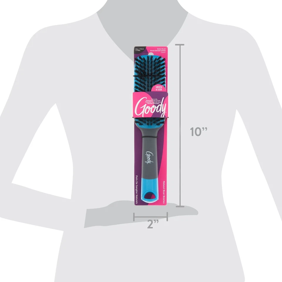Goody Styling Essentials Hair Brush detangle it boar styler brush shine boost - Image 2 of 2