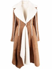 Alexander Mcqueen Rare Asymmetric Single-brested Shearling Coat Rrp£11,000 Bnwt