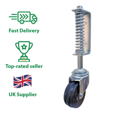 ATLAS HANDLING UK LTD HEAVY DUTY SWIVEL Gate Castor Caster Sprung Loaded (support/jockey/wheel/door...