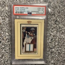 2002 Topps T206 Relic-jersey TR-CF Cliff Floyd PSA 8 Nm-MT series 1 Yellow