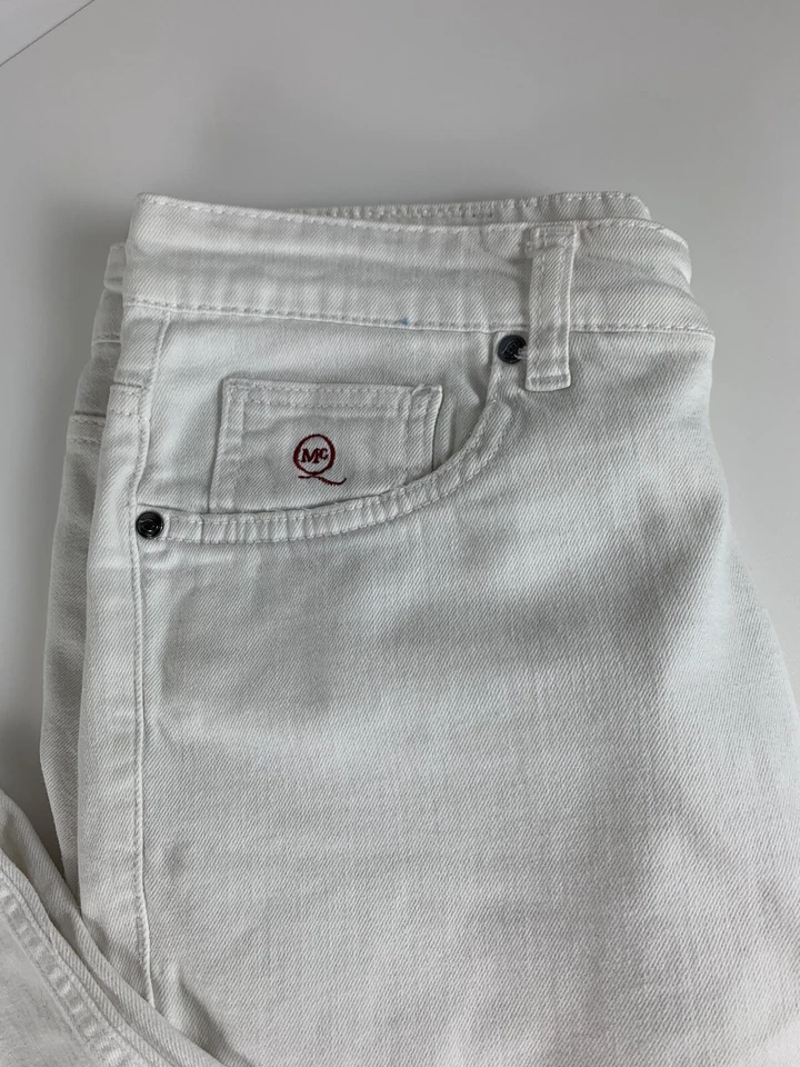 Pantalones de mezclilla Alexander McQueen para mujer talla 32 blancos de pierna recta sin dobladillo -J-146 Foto 2 de 4