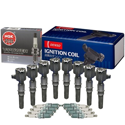 10 Spark Plugs & Coils for FORD E350 Econoline Club Wagon 2004-08 6.8L V10 e