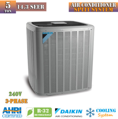 R32 Daikin 5 Ton Split Air Conditioner Scroll 14.3 SEER Single Stage 3 Ph 240V