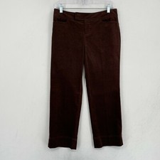Lilly Pulitzer Palm Beach Fit Cropped Corduroy Pants Size 6 Brown Cotton Stretch
