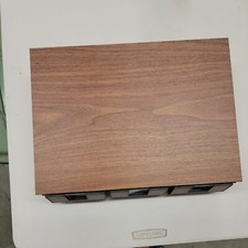 Vintage Add 'N Stac Wood Grain 42 Cassette Tape Holder 3 Drawer Storage Case